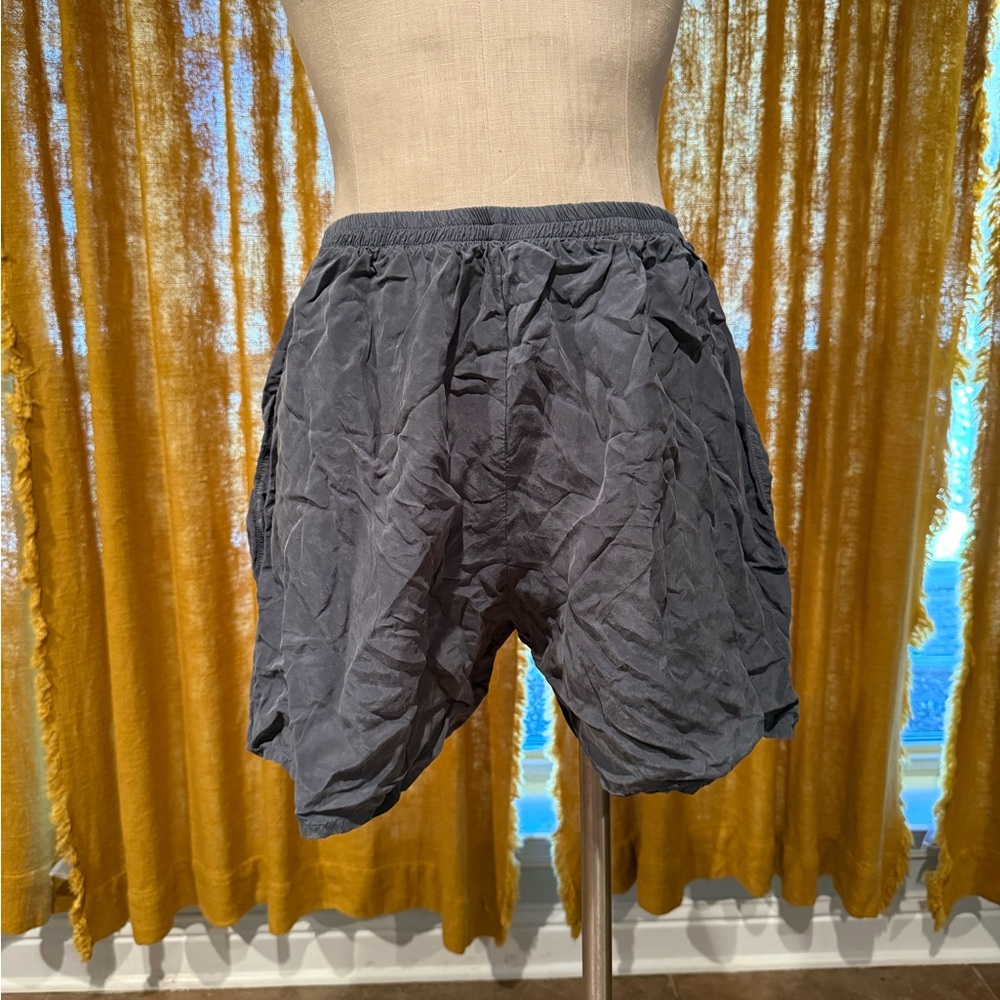 Altar Houseline Slate Gray High Waist Shorts